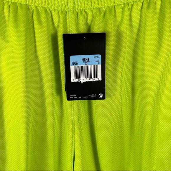 NWT Nike Elite Basketball Shorts Drawstring Waist Bright Green with Black M - Picture 5 of 16